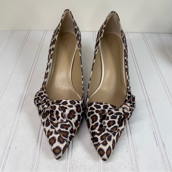 Ann Taylor Leopard fabric heels - Picture 3 of 9